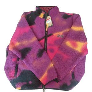 Jordan Flight MVP All Over Print Fleece Sherpa Jacket Mens Size XL Purple Taxi